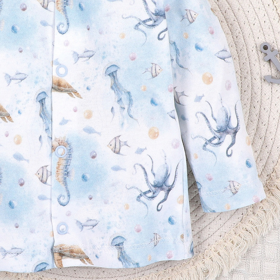 ABN-5454 Caftán para bebé Sea Of Joy Nini - algodón orgánico, cierre con automáticos