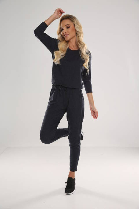 305 Paula Traje de pijama para mujer - azul marino