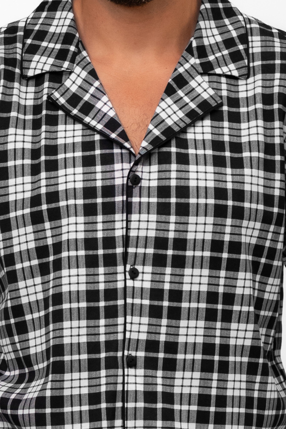 Pijama de hombre Klark - 100% algodón, manga larga y pantalón Moda Italiana