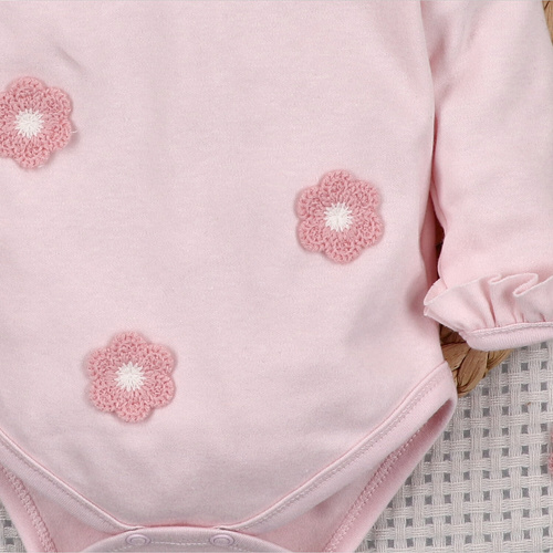 NINI LITTLE FLOWERS body para bebé de algodón orgánico con bordado de flores ABN-5762/JRO