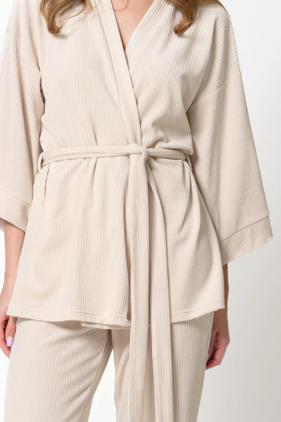 Leveza Darlin 1816 Pijama de mujer de terciopelo 3/4 Conjunto Homewear Sahara