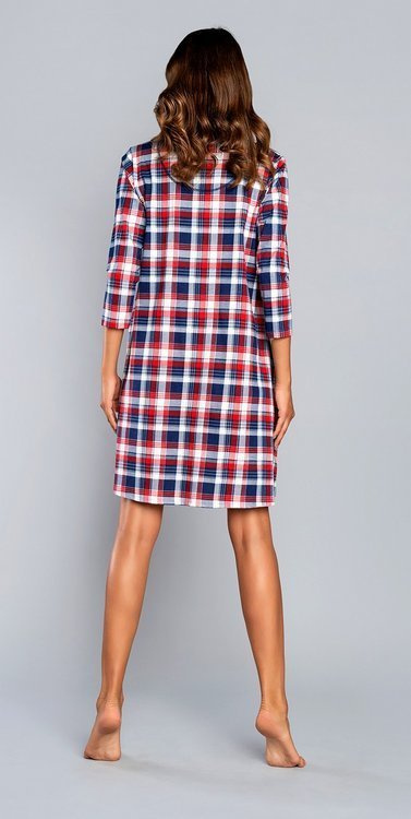 Camisón de maternidad y lactancia Rugia manga 3/4 Moda Italiana - azul marino