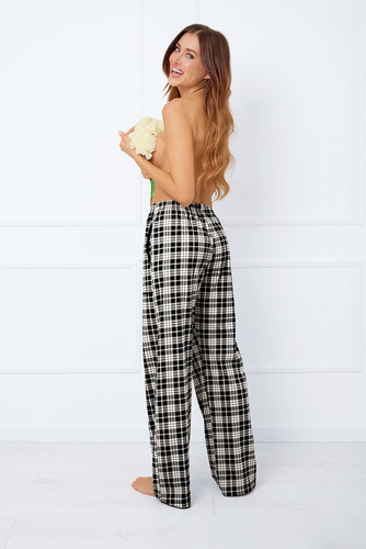 Klara Pantalón de pijama de mujer, largo Moda Italiana - estampado