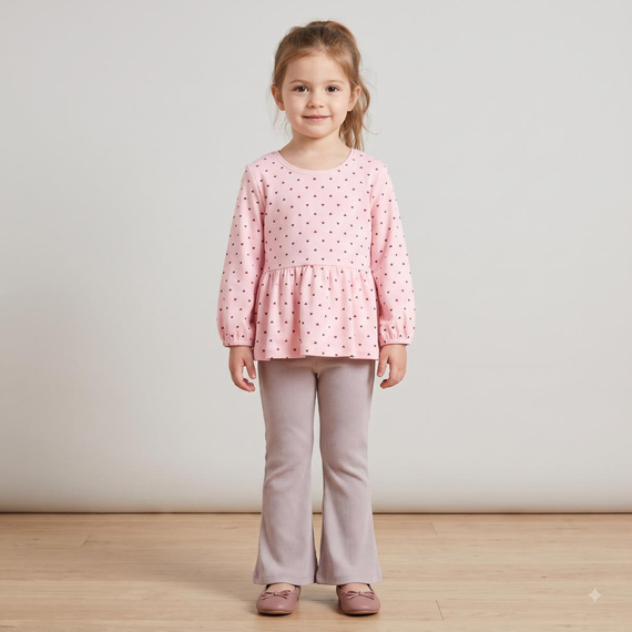 Blusa para niña Nicol Tosia 225139 100% algodón rosa con volante