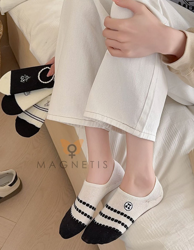 Calcetines invisibles mujer CC-251109 Magnetis – bailarinas de algodón con silicona
