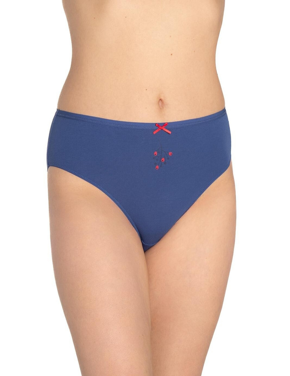 Braga de mujer L-120BI-95 Lama azul - algodón, pack de 3, cómoda y clásica