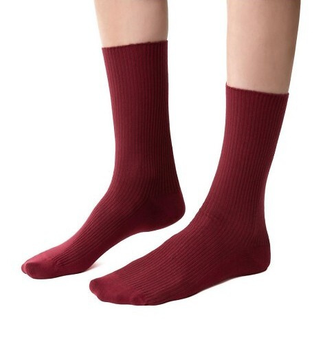 Arte. 062 Calcetines de señora Steven 014 burdeos oscuro - de punto elástico, sin compresión, de algodón