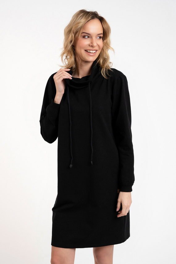 Malmo túnica de manga larga para mujer Italian Fashion - negro