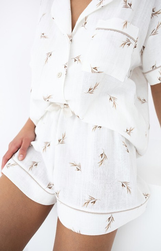 Sensis Nastia Pijama de muselina para mujer - crudo