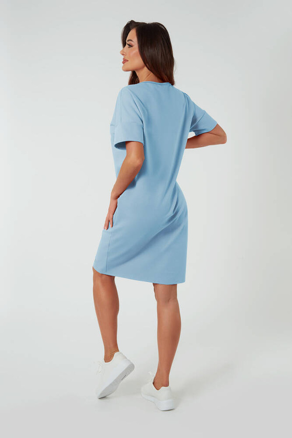 Stella túnica de manga corta para mujer Italian Fashion - azul