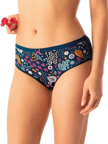 Braga de algodón para mujer Key LPC 570 frambuesa azul marino - lote de 2 unidades en caja, corte cómodo