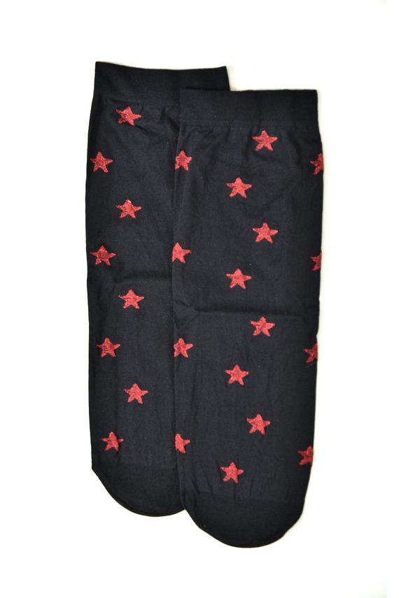 Calcetines Z 9101 Christmas Chill 40 den - calcetines de Navidad para mujer con estrellas, negros