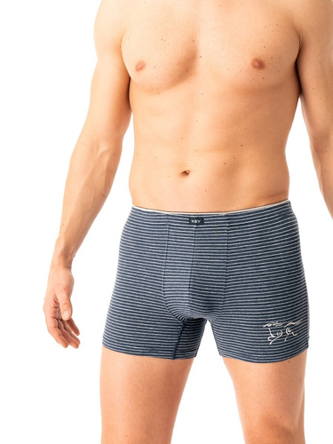 Calzoncillos bóxer para hombre Key MXH 354 azul marino - algodón, cómodos y transpirables