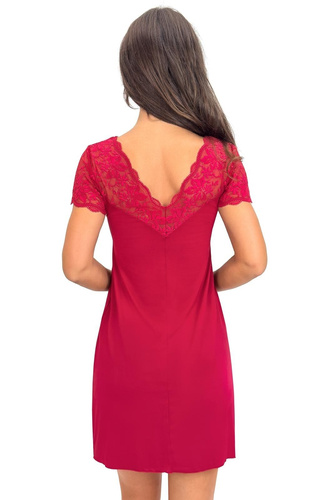 Camisón mujer Sonia Donna de viscosa con encaje | escote V | manga corta