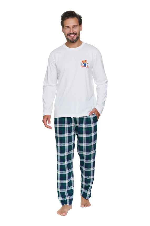 Pijama para hombre Doctor Nap 7514 Teddy 100% algodón Manga larga Pantalones