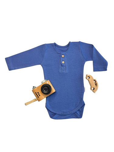 Mamatti BP014 body polo manga larga azul marino - ropa elegante para niño