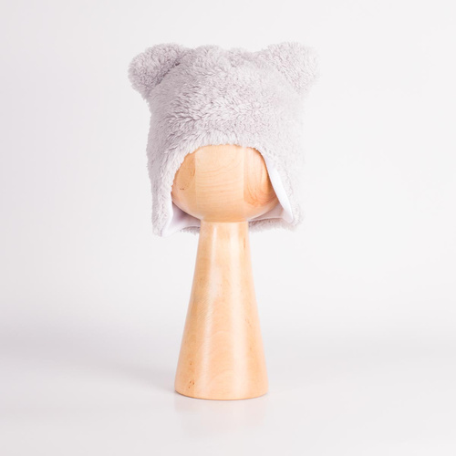 228265 Nicol FARMA Gorro para bebé con orejas de oso gris claro de algodón