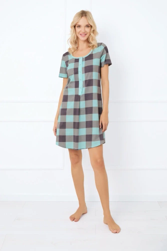 Camisón y bata de lactancia Sandra, manga corta Moda Italiana