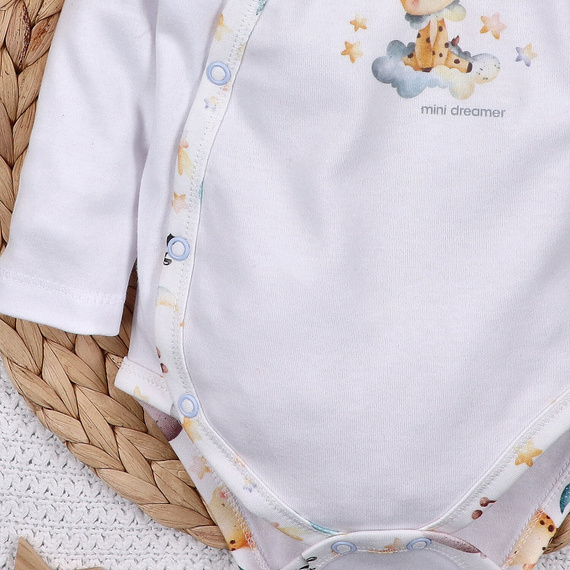 ABN-5602 Body Nini Little Dreamers de algodón orgánico para bebés - cierres sin níquel, 100% de seguridad