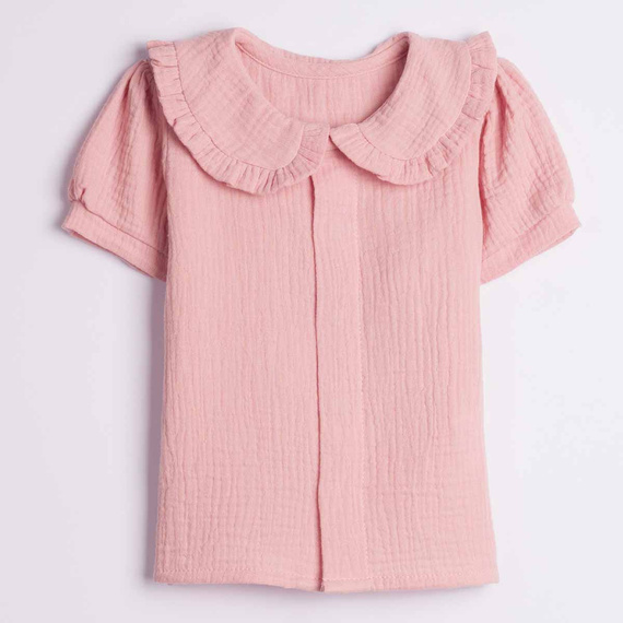 Camisa para niña Nicol 224301 muselina 100% algodón manga corta