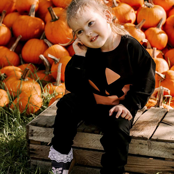 Eevi Halloween chándal niño negro - conjunto cálido, sudadera y pantalón