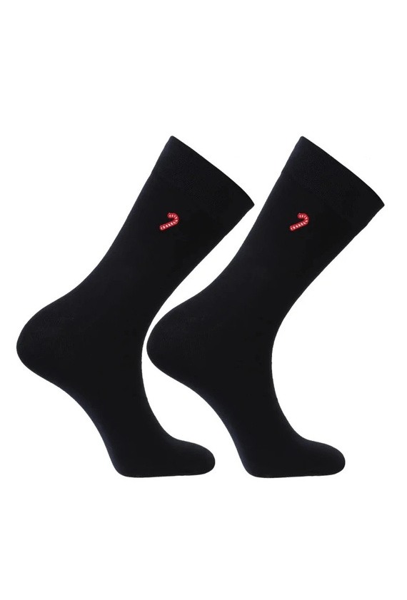 Conjunto masculino Moraj MBS1800-008 azul marino con bóxers y calcetines navideños