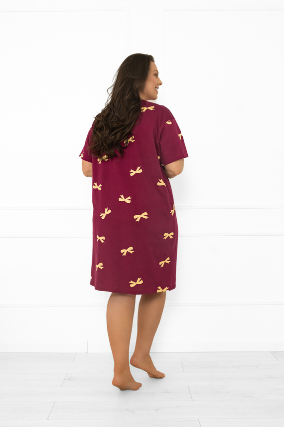 Kwadro Camisón de mujer Moda Italiana - algodón, manga corta, con lazos