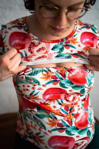 Blusa premamá y de lactancia Milk Shirt granate Milk & Love