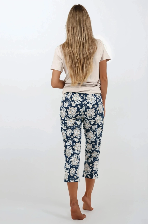 Pijama de mujer Momenti Per Me - manga corta y pantalón 7/8, algodón