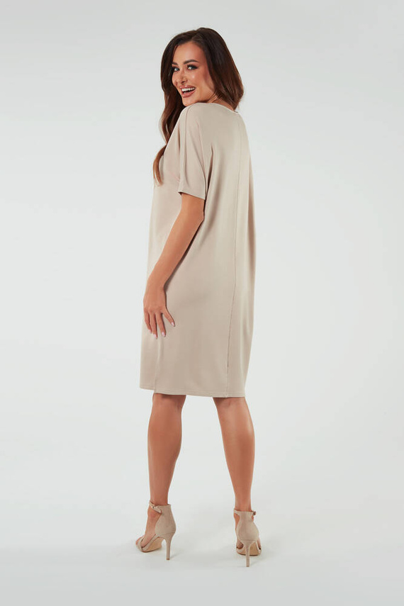 Soler túnica de manga corta para mujer Italian Fashion - beige