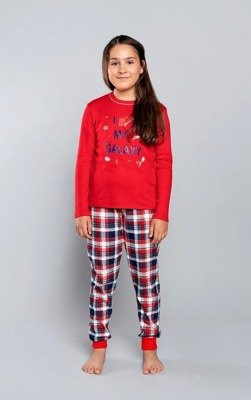 Olandia pijama de algodón para niñas Italian Fashion- rojo