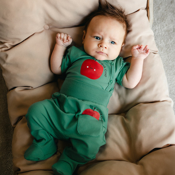 Body bebé Eevi Snack Time manga corta algodón elástico cómodo