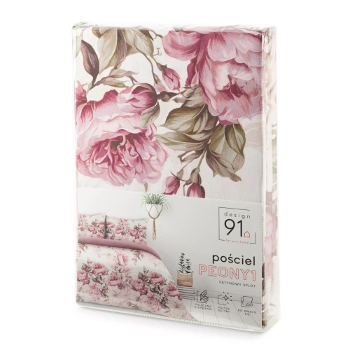Ropa de cama Peony1 Design 91 floral reversible suave con cremallera