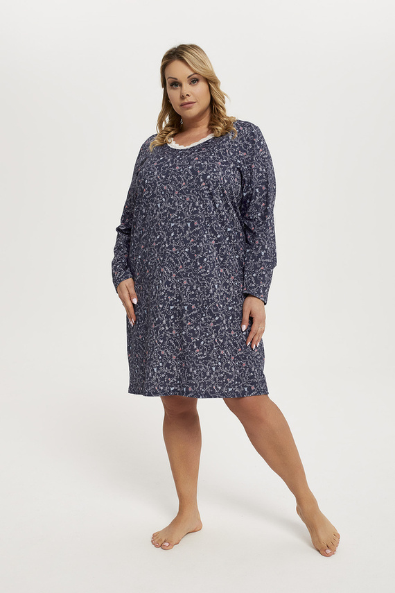 Camisón manga larga Flora Moda Italiana - estampado