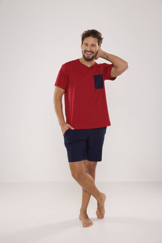 646 Kevin Pijama de hombre De Lafense - granate