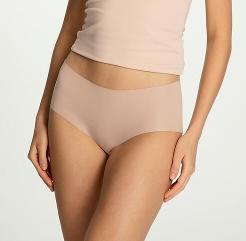 Braguitas de algodón para mujer Julimex Cotton Mood Maxi beige - sin costuras, suaves, de talle alto