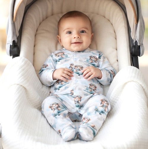 NINI BABY BEAR PILOT pijama enterizo para bebé algodón orgánico ABN-5747/PIL