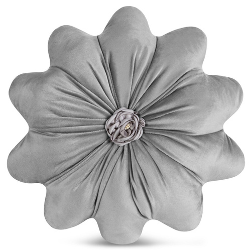 Cojín decorativo Flores Eurofirany flor Ø40 cm silver