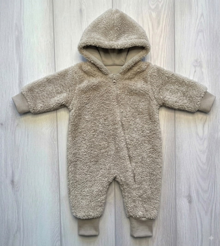 Kombinēzon MIŚ Mamatti KM012 Beige, de algodón doble capa con capucha
