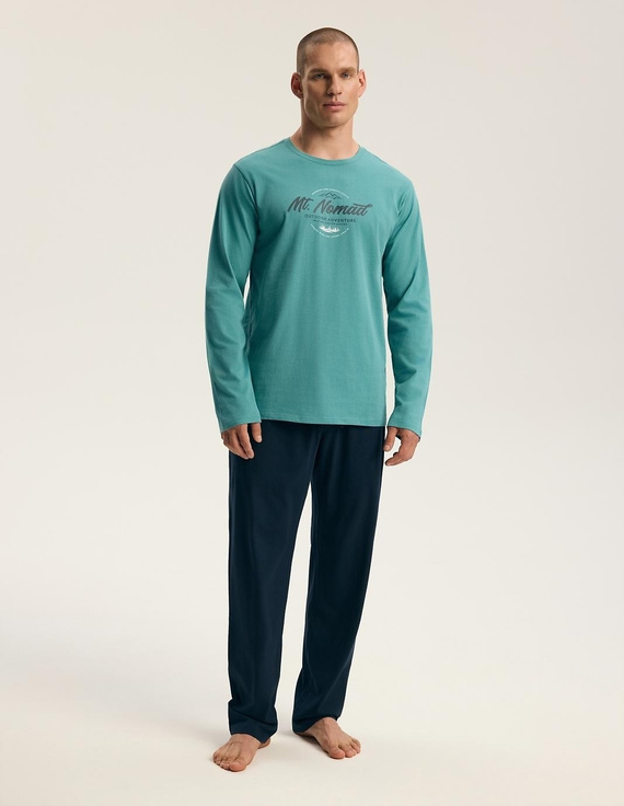 Henderson Core 45500 Flank Verde Pijama Masculina Larga 100% Algodón
