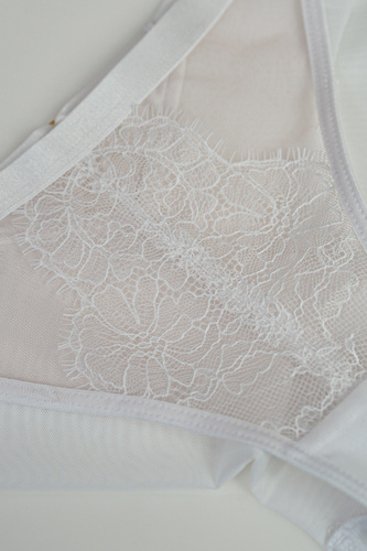 Mediolano Pure 19260 bragas brasileñas blancas de encaje para mujer elegantes