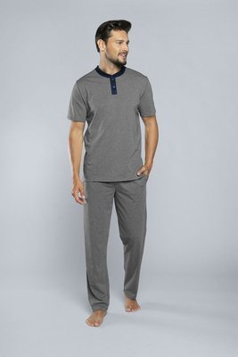 Profit Pijama de hombre de manga corta, pantalón largo Moda Italiana - ¶r.melange