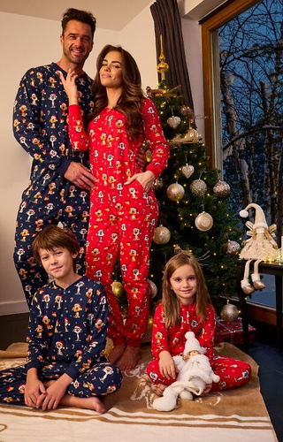 786/473 Mono de mujer Dog 3 Cornette - rojo, festivo, algodón