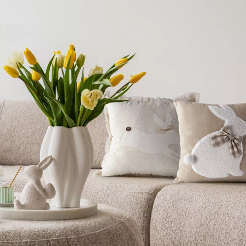 Eurofirany Wiosna – funda de cojín decorativa pascual elegante