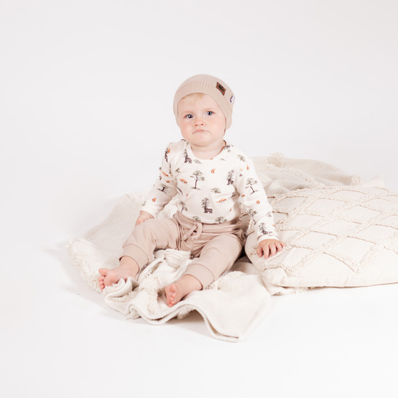 218094 Body bebé Oso Yogui Nicol - algodón, manga larga, estampado bosque