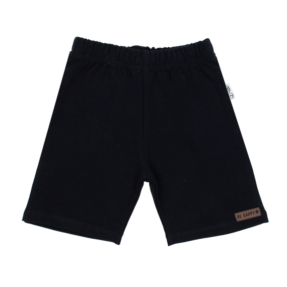 169514 Pantalón corto para niños Nicol - unisex, algodón con elastano, cómodo, fabricación polaca - negro