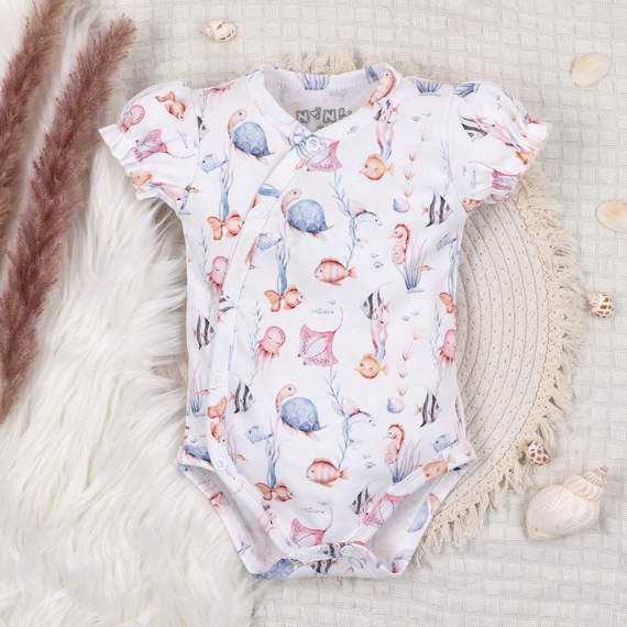 ABN-5473 Cuerpo envolvente Underwater World Nini - algodón orgánico, manga corta