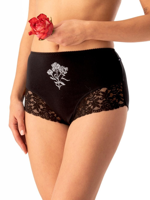 Braga de mujer Key LPF 578 gris negro - algodón, cómoda, 2 unidades por paquete