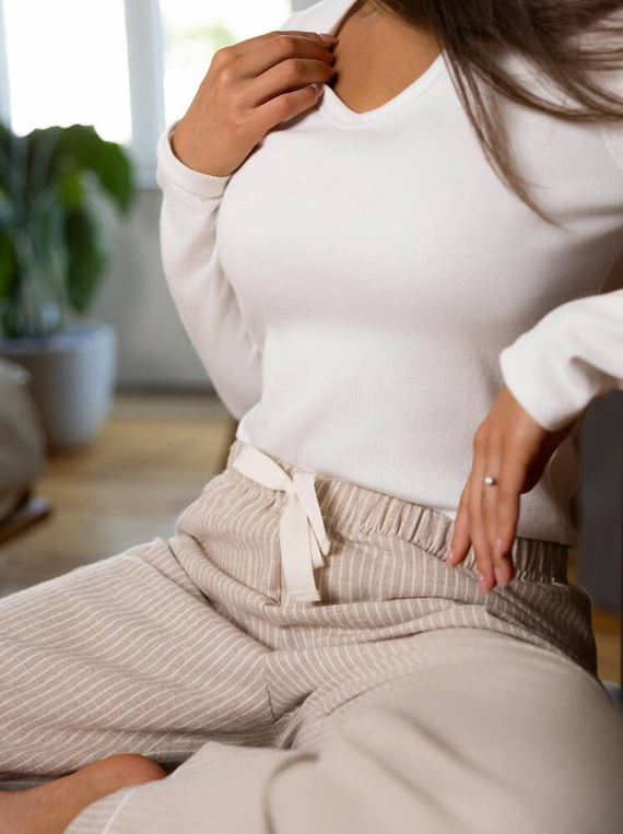 Dinah Pijama de mujer Sensis Flannel - crema-beige