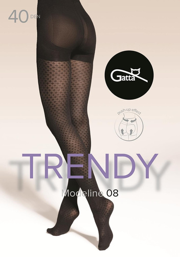 Modeline 08 Gatta medias - 40 den, modelado push-up, a cuadros